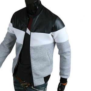 Oblique Handsome Three-color Contrast jacket