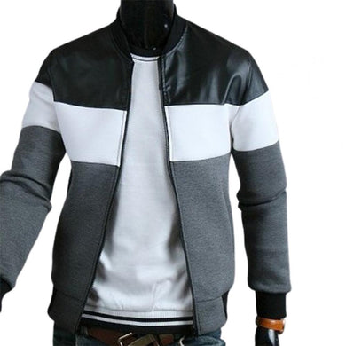 Oblique Handsome Three-color Contrast jacket