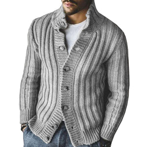 Men's Casual Single-breasted Knitted Sweater