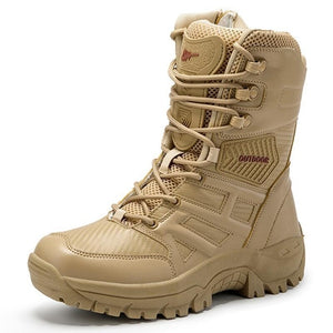 Mens Boots Special Force Leather Desert Combat Ankle Plus Size 39-47