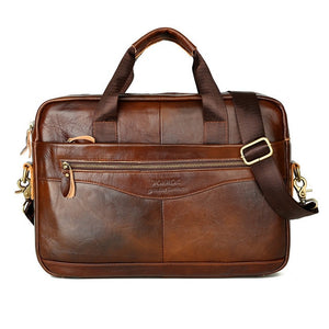 Cowhide Leather High Quality Luxury Business Messenger Laptop bag